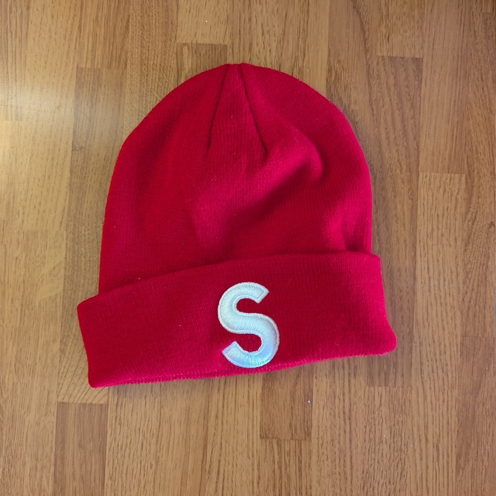 Red Beanie with White 'S' Logo